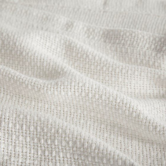 100% Cotton Freshspun Basketweave Blanket w/ 1" Self Hem,BL51N-0845