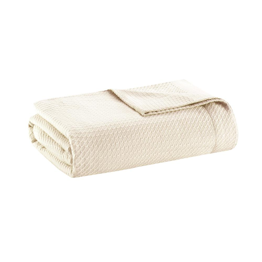 100% Certified Egyptian Cotton Blanket - Twin - White