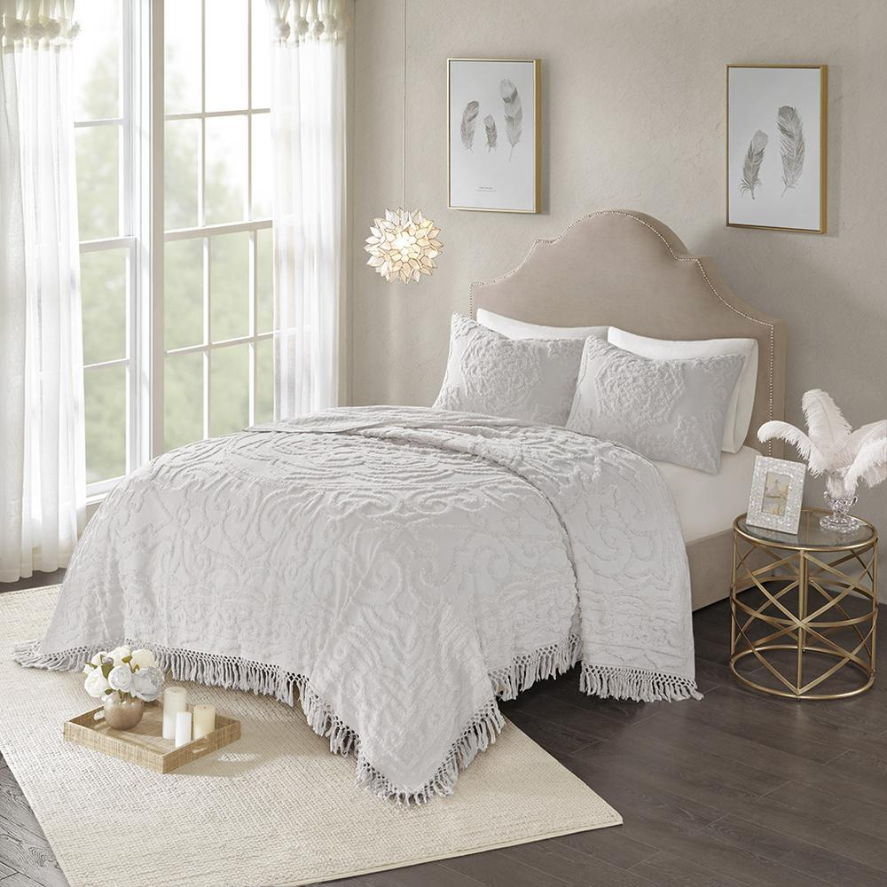 100% Cotton Tufted Chenille Coverlet Set,MP13-5875