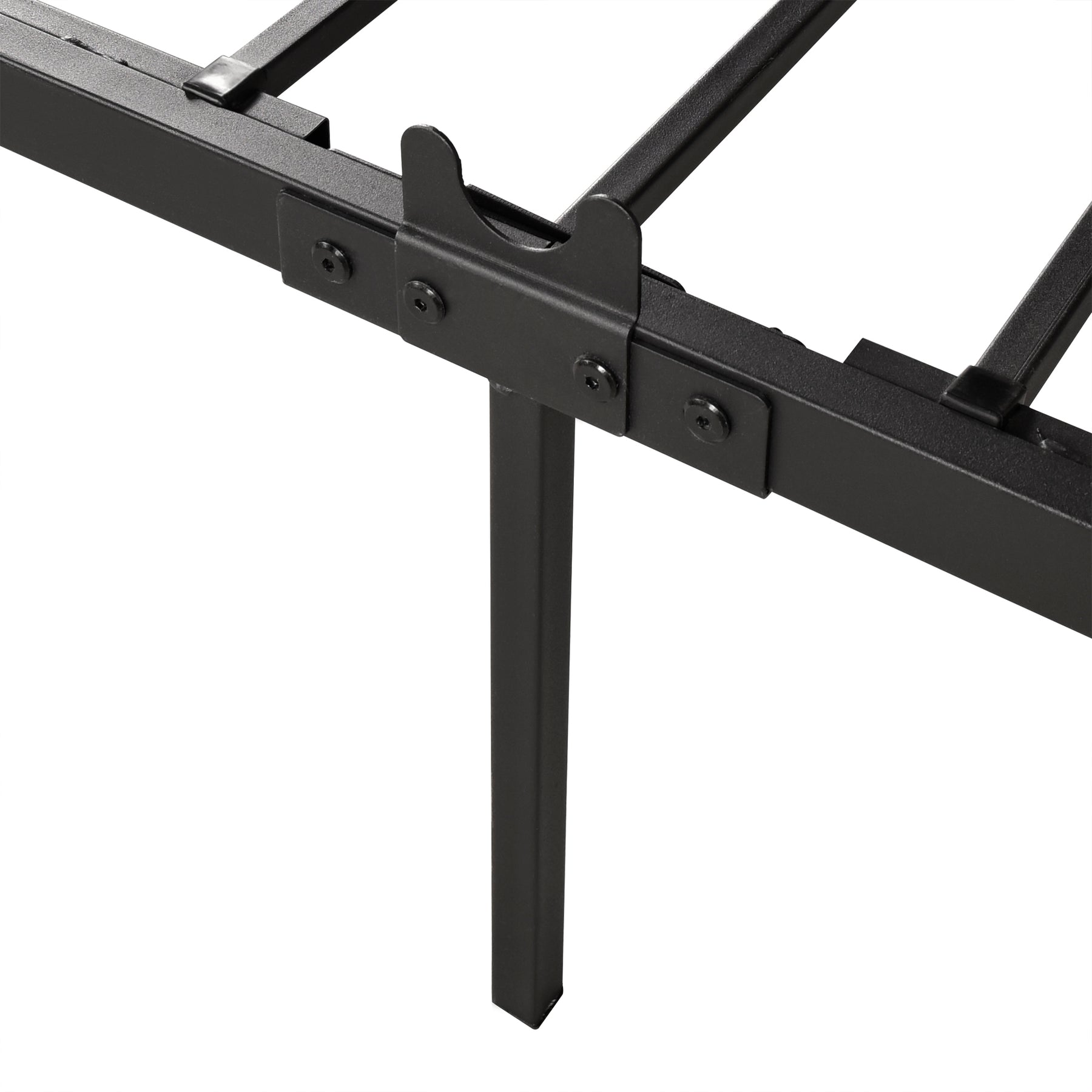 Metal Platform Bed Frame with Headboard and Footboard, No Box Spring Needed, Heavy Duty Steel Slats,Queen Black