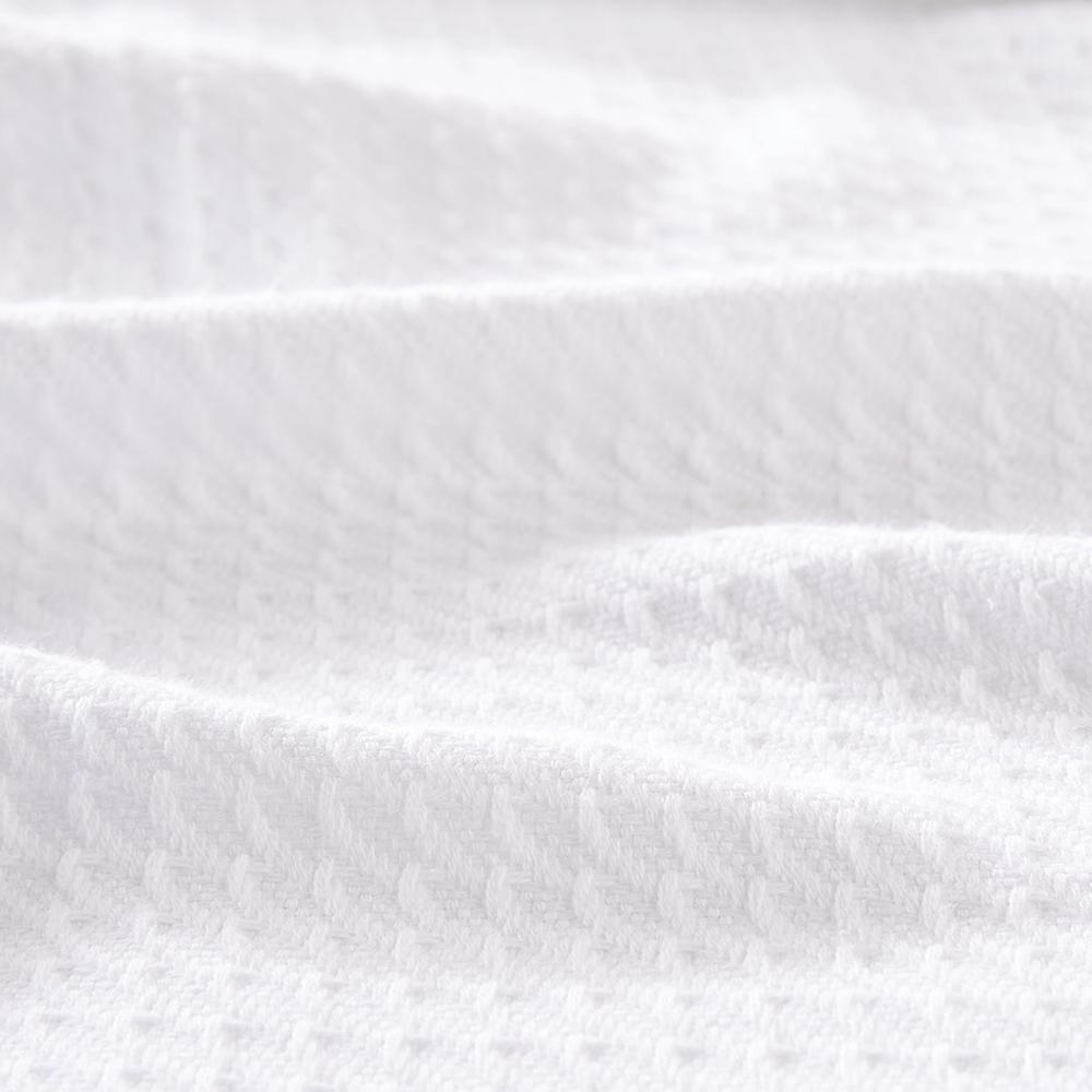 100% Certified Egyptian Cotton Blanket - Twin - White