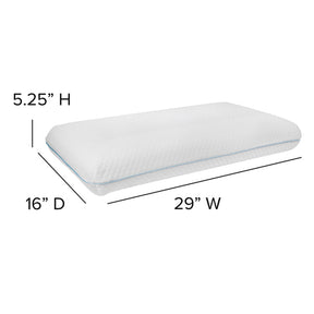 Offex Furniture Memory Foam Gel Standard Pillow