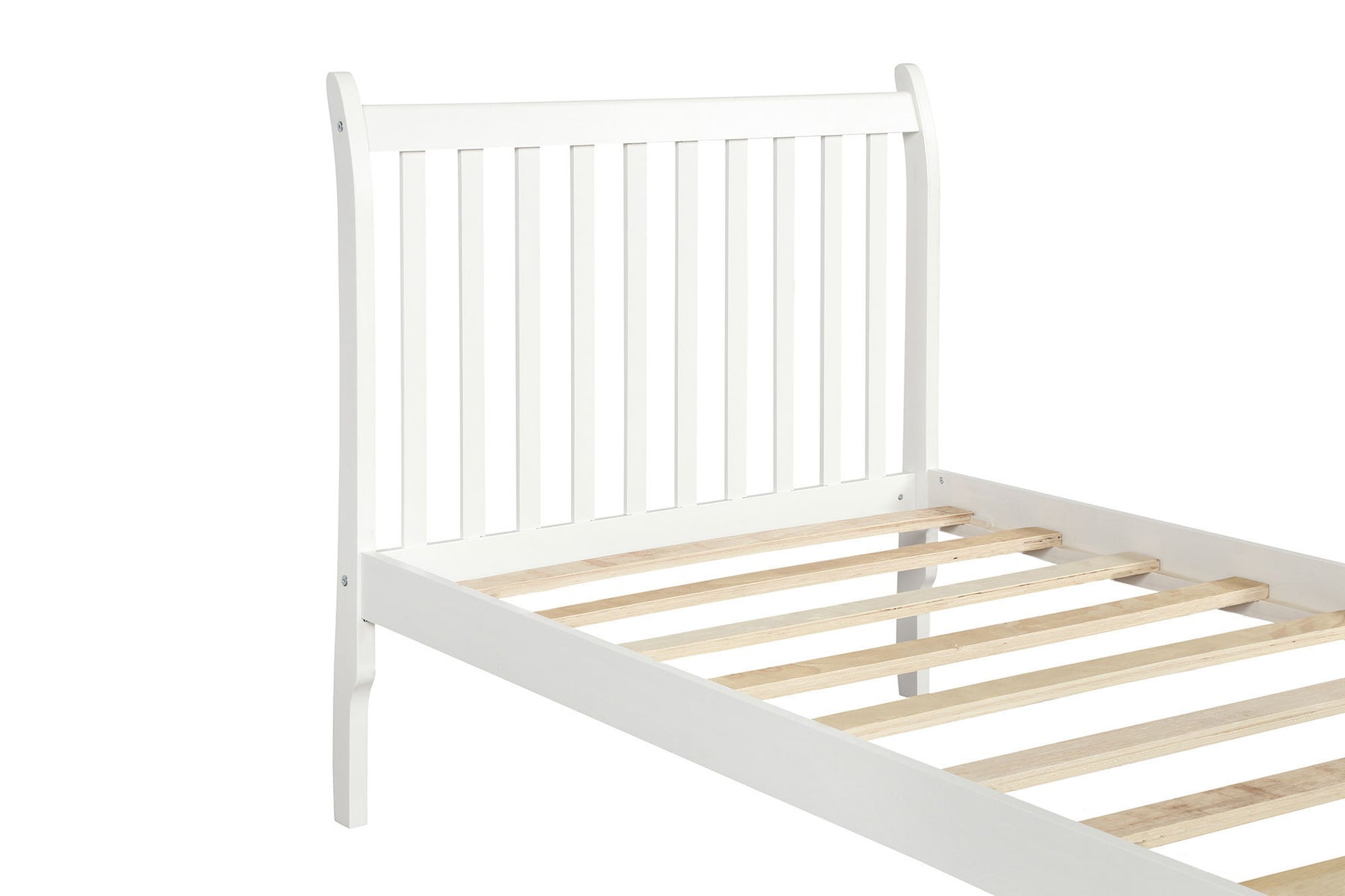 TOPMAX Platform Bed Frame Mattress Foundation with Wood Slat Support, Twin (White)