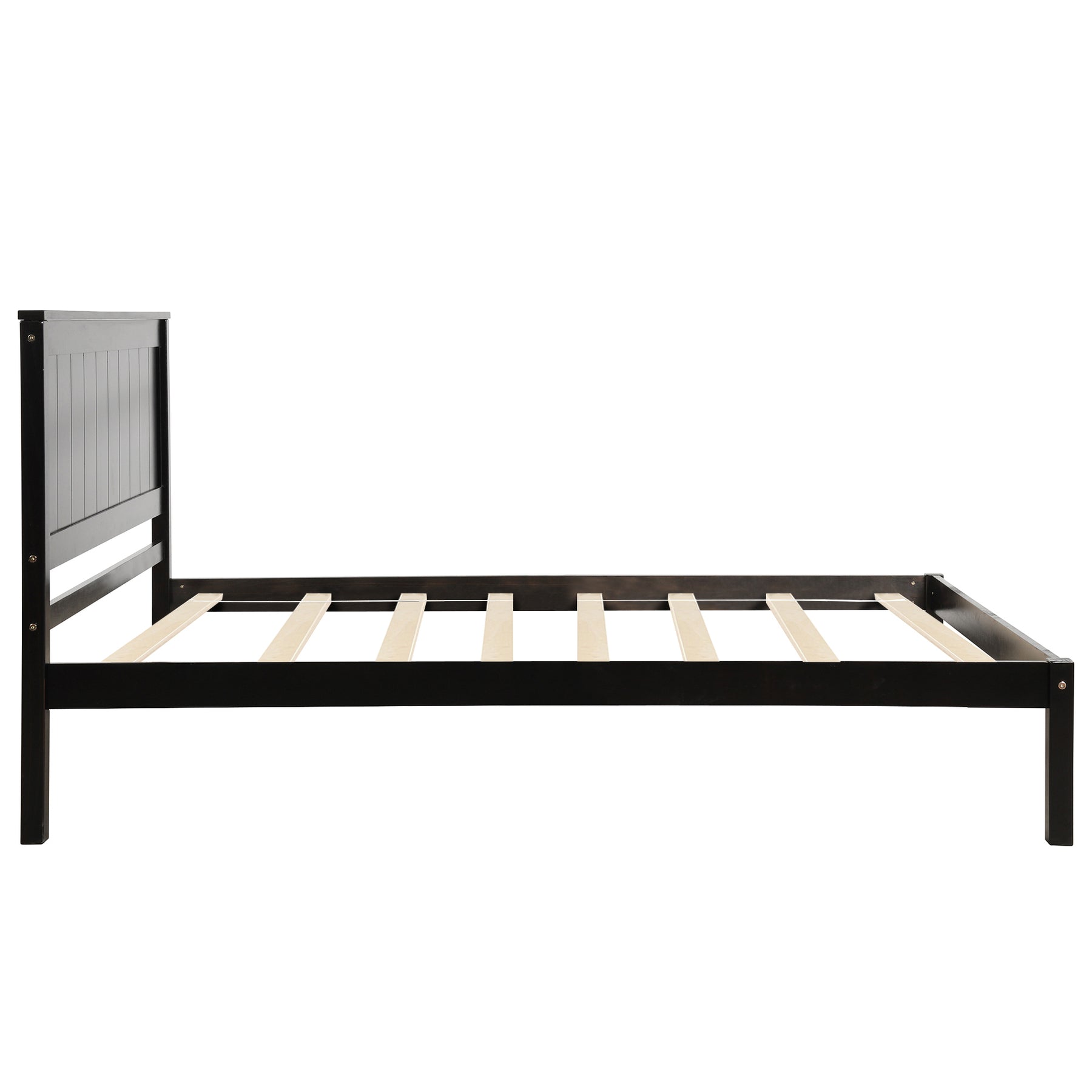 Platform Bed Frame with Headboard , Wood Slat Support , No Box Spring Needed ,Twin,Espresso(OLD SKU:WF191418AAP)